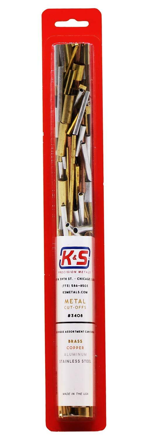 3408 Metal Cutoffs Assortment Of Brass Copper Aluminum & Stainless Steel Made In