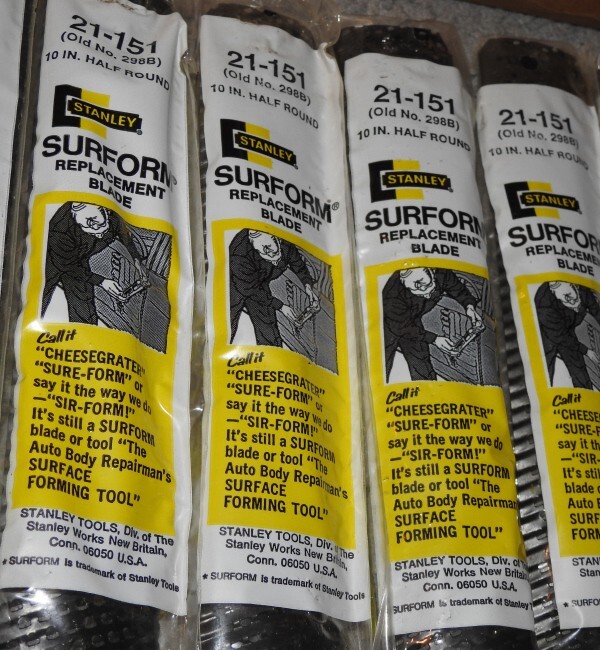 BOX of 10 NOS Stanley SURFORM 10″ Half Round Auto Body Blades 21-299 21-151 298B