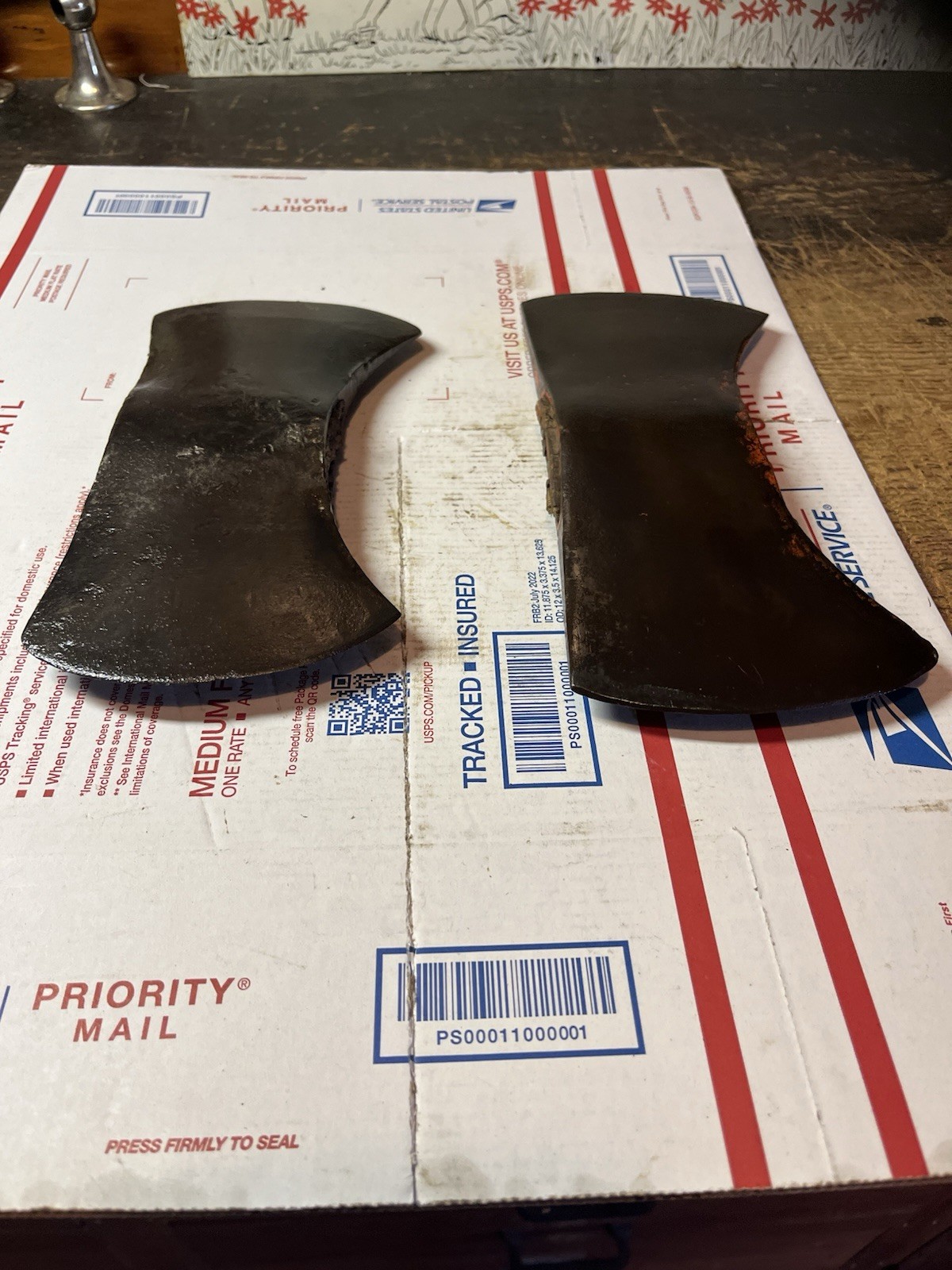 Vintage 2 Double Bit Axe Head 2 Logging Felling Axe Good Shape