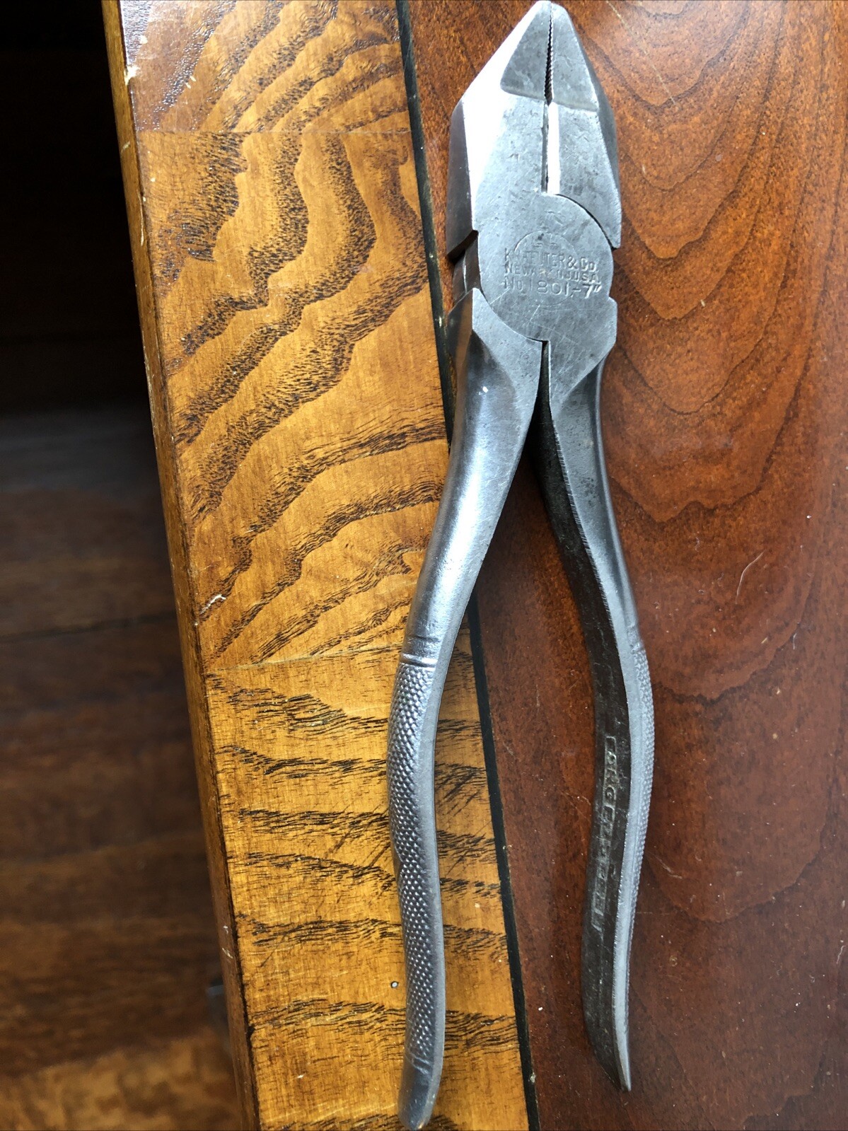Vintage Kraeuter No. 1801-7 Lineman’s Pliers Forged Nickle Steel