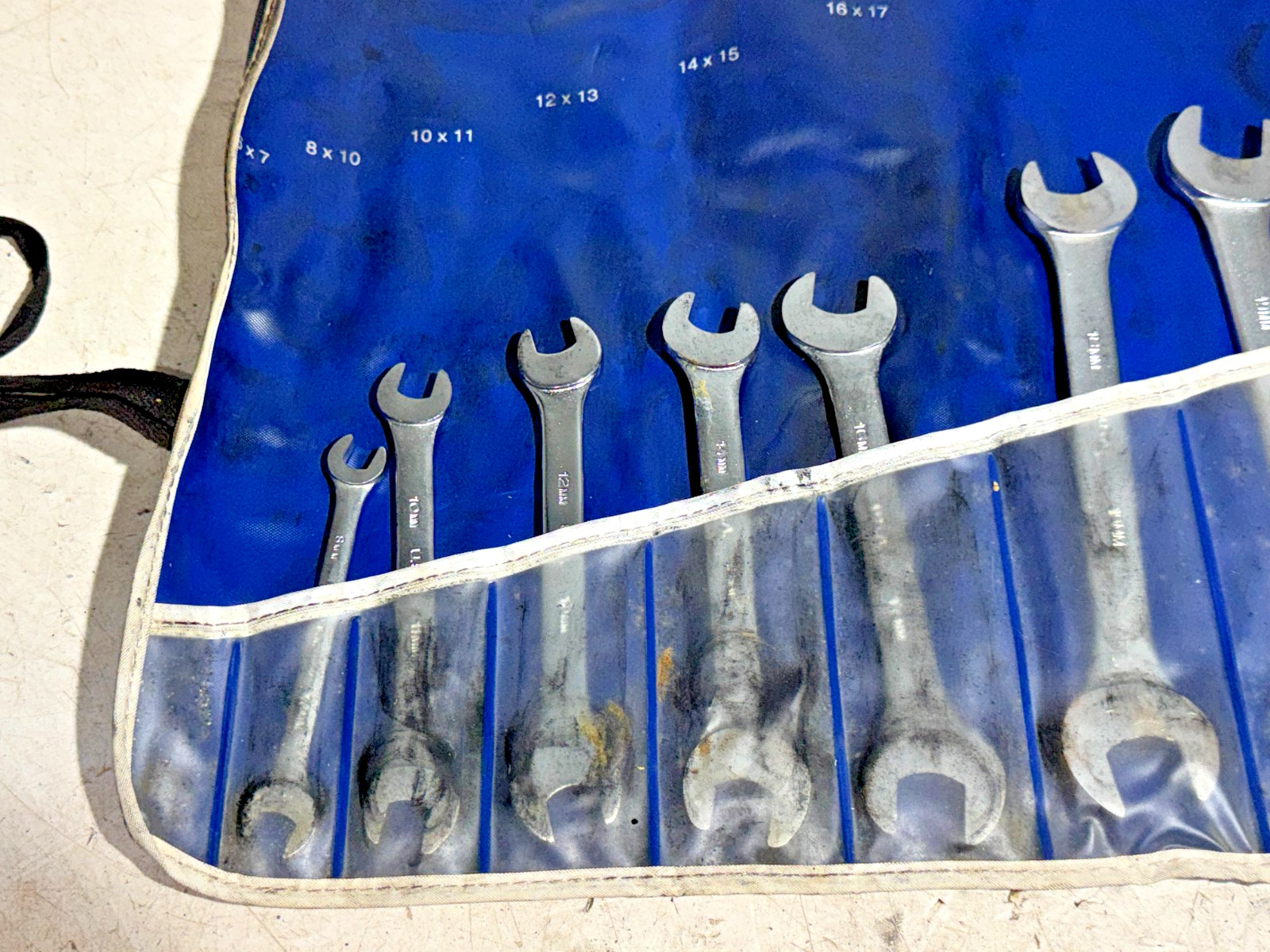 Vintage Duro/Indestro Chrome Metric Open End Wrench Set #84300 – 10 Piece 8-32mm