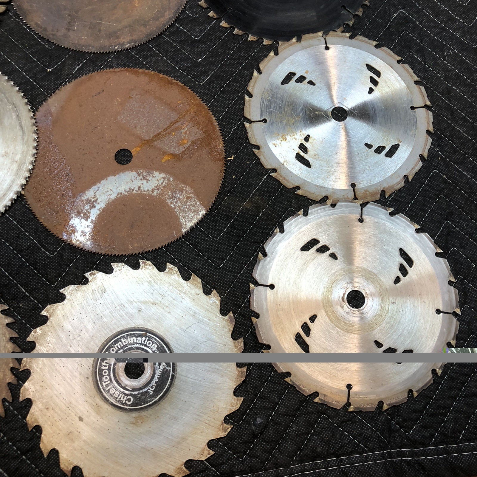 Lot Of 16 Old Metal 7-1/4”Round Saw Blades Toolmaking, Arts & Crafts, Shop Decor