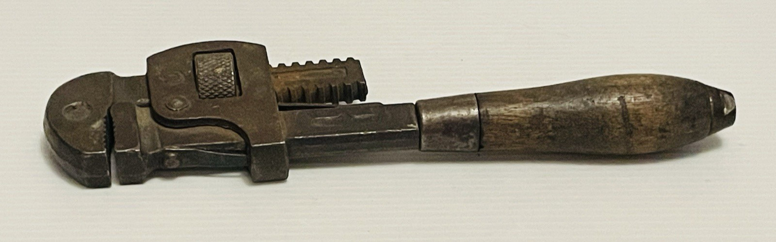 Stillson Pair of Used Vintage Hudson Forge/Moore Drop Forging 10″ Pipe Wrenches.