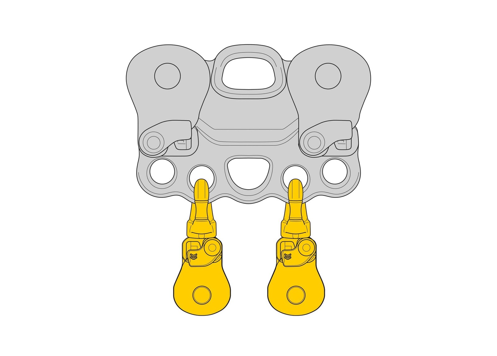 Petzl Spin S1 Openable Pulley with Swivel (Standard and Open) Único Open Yellow