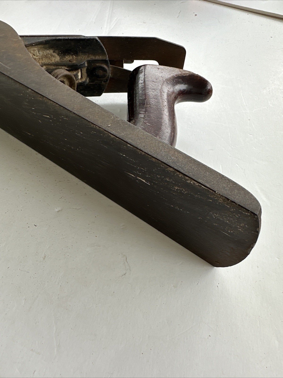 VTG 14″ Woodworking Hand Plane Planer USA Metal Blade Good Condition Wood Handle
