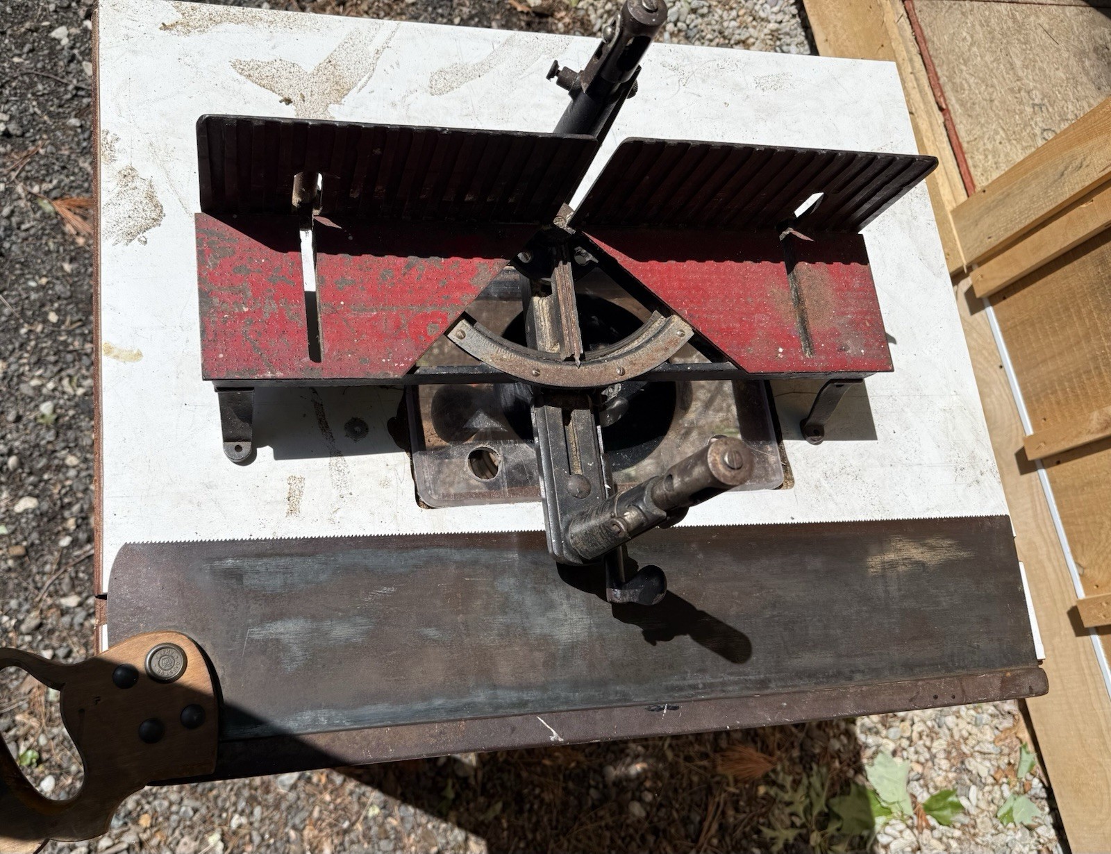 Langdon Acme Miller Falls no. 74A Mitre Box Co. 28” Henry Disston Saw