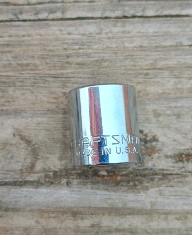 Vintage Craftsman 5/8″ 12 Point Shallow Socket 3/8″ Drive G 44335 USA