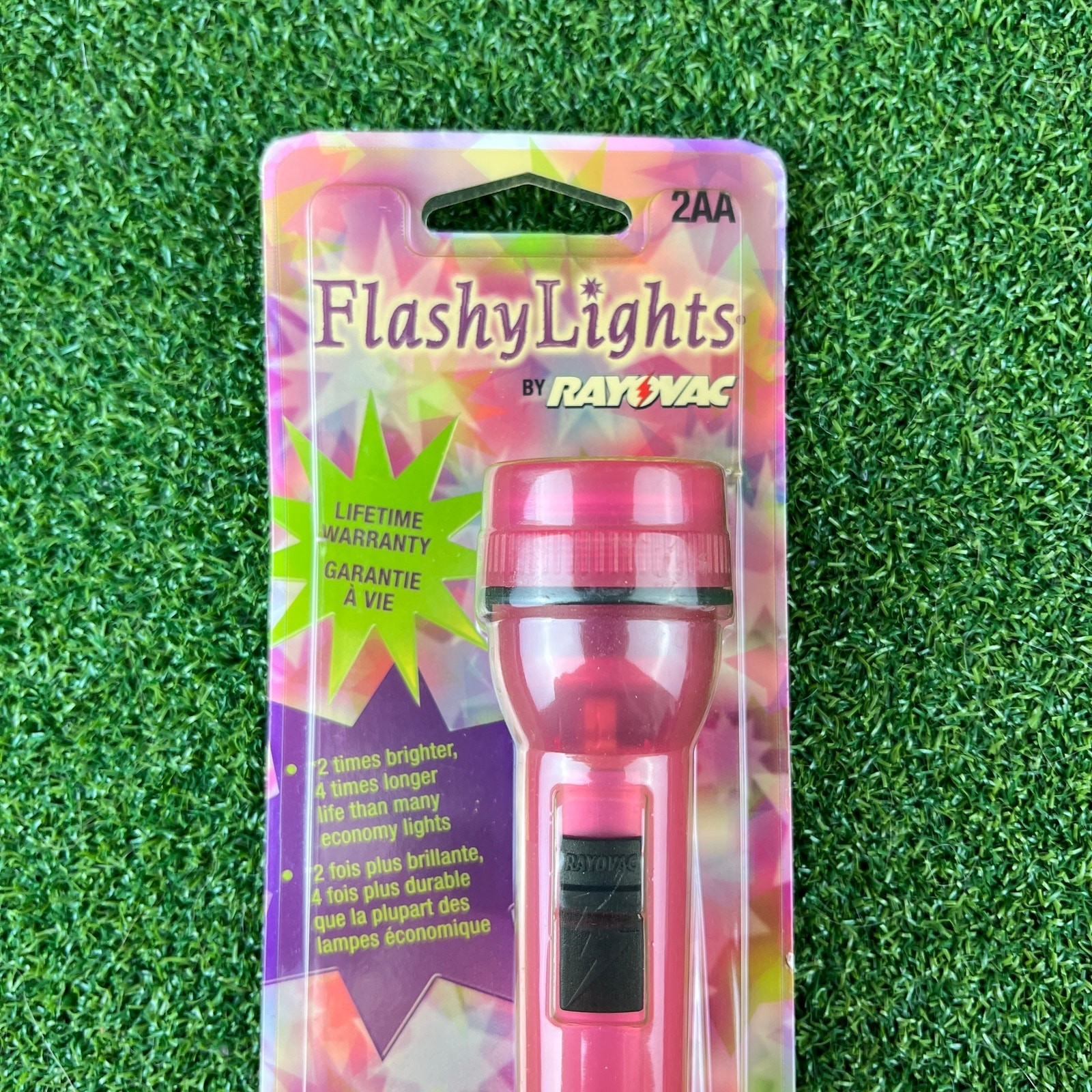 Rayovac Pink Flashy Lights Flashlight AA Battery Hand Held