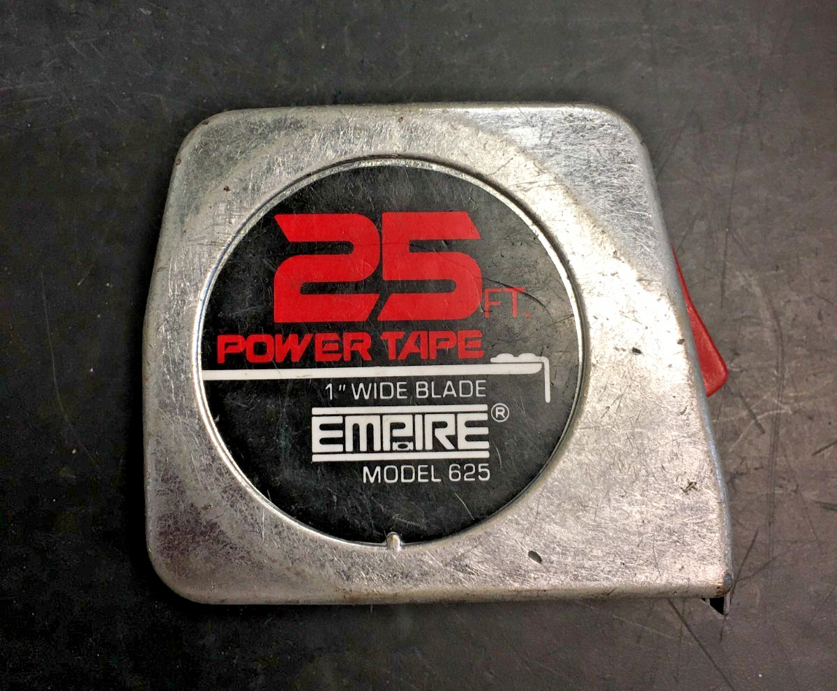 EMPIRE MODEL 625, 1″ WIDE BLADE 25 FEET POWER TAPE, USA