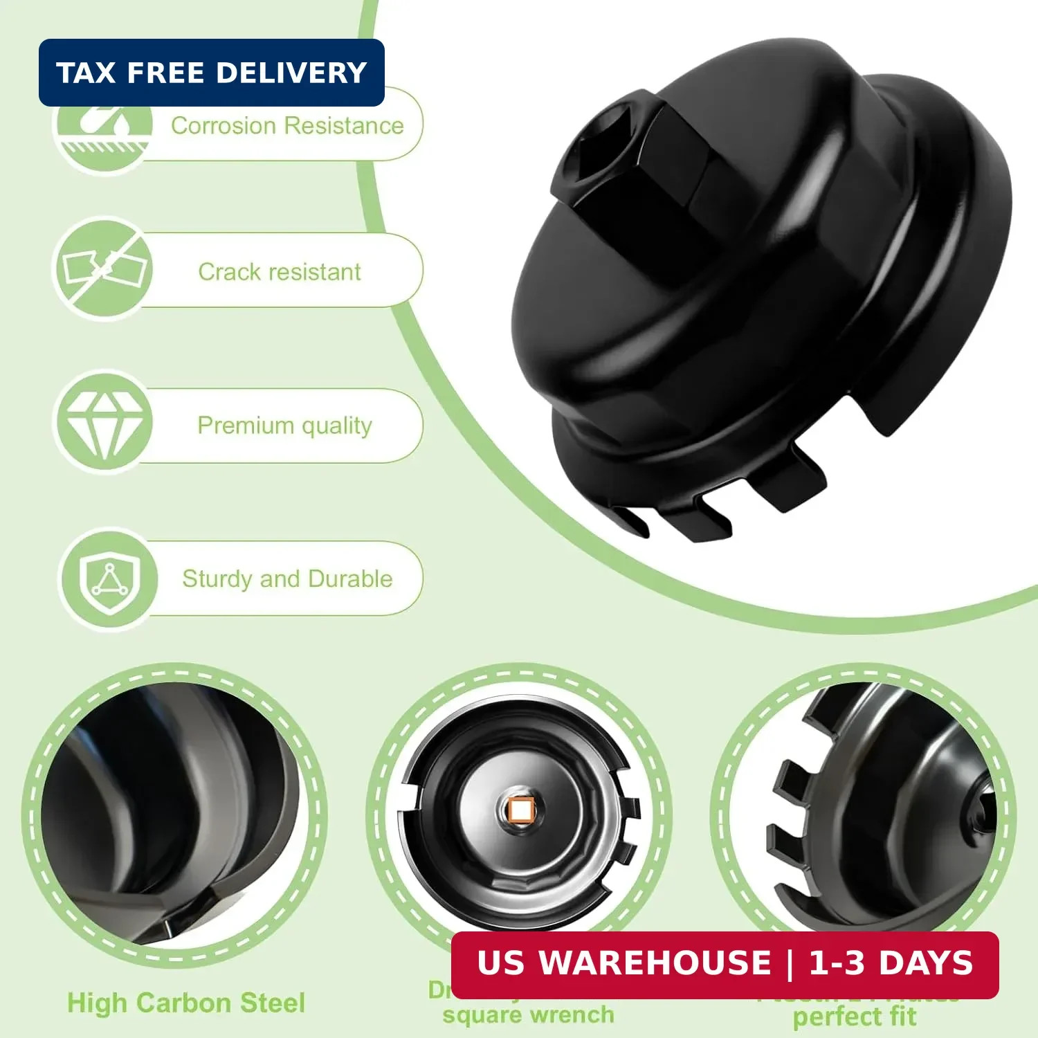 Anti-Rupture 64mm Oil Filter Wrench for Toyota, Tacoma, Camry, Tundra, Lexus, Si