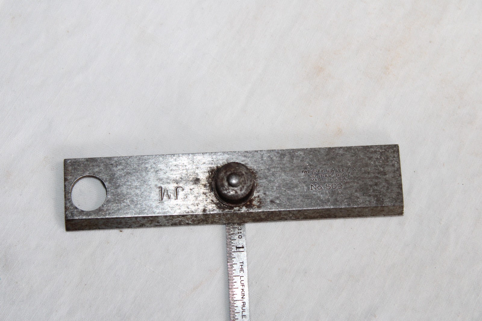 Vtg 4″ Lufkin Rule Co. No.509 Depth Gauge Rule Toolmaker’s Machinist Tool