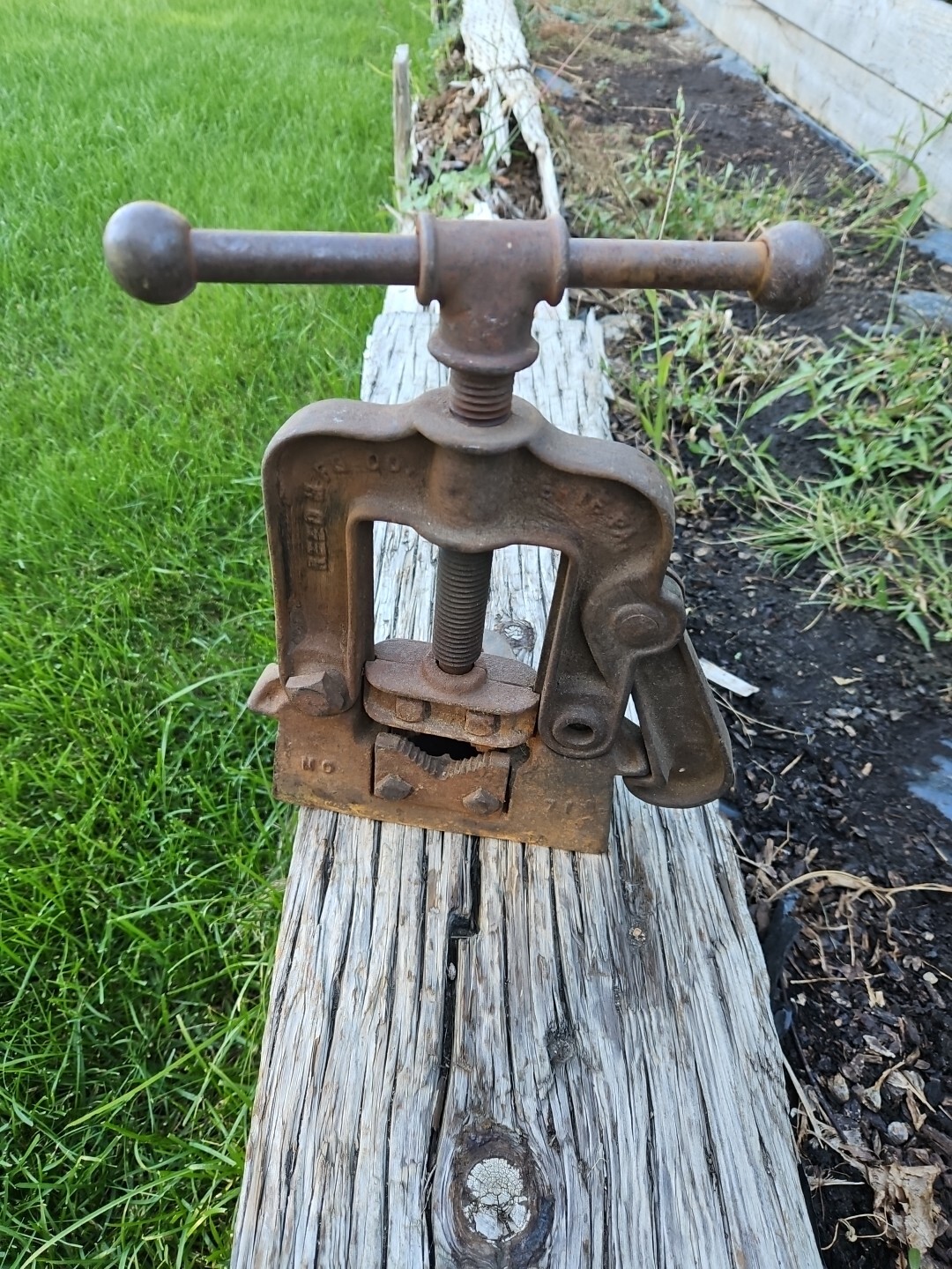 Vintage Reed Manufacturing Pipe Vise Pat. Aug 11, 1914 No. 71 Erie, Pa.