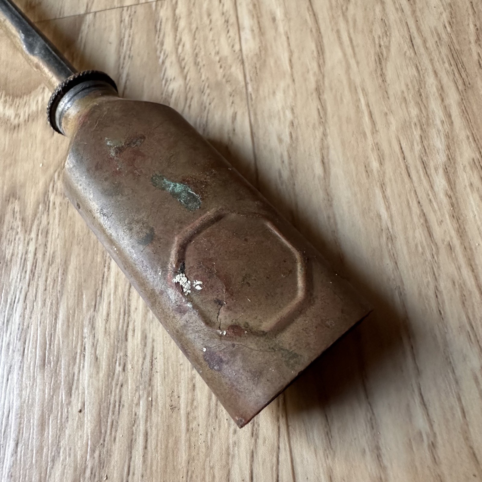 Collectable Antique 1896 pat oil can mini vintage pocket squirt oiler tin