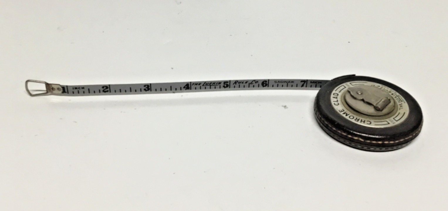 Vintage Lufkin Chrome Clad Anchor Jr Steel Tape Measure 25 FT – 1/4”W