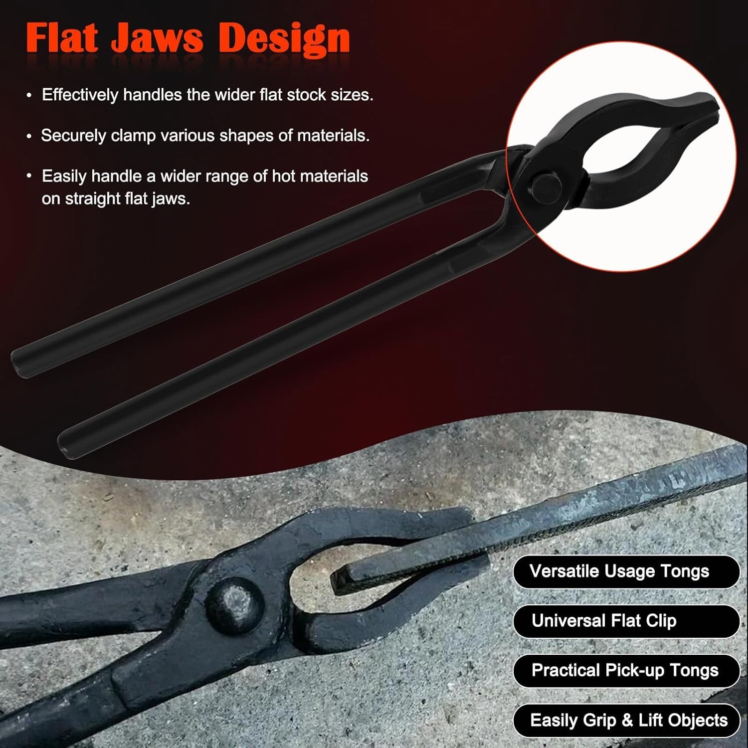 0004930-300 Blacksmiths’ Tongs Perfect for Beginner or Professional Blacksmiths