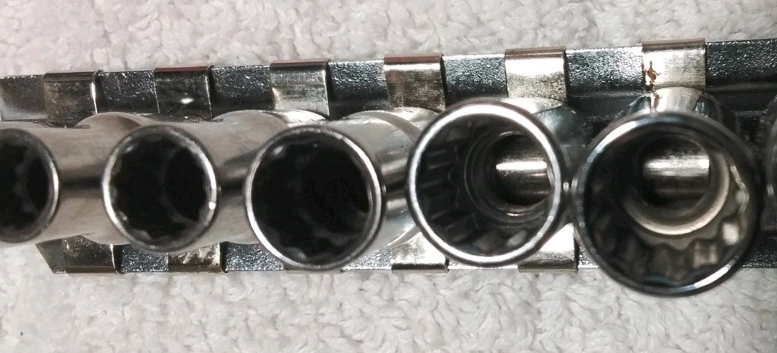 9PC CRAFTSMAN 1/4″ DRIVE 12PT -G- SERIES SHALLOW 3/16″×1/2″ SAE SET VINTAGE USA