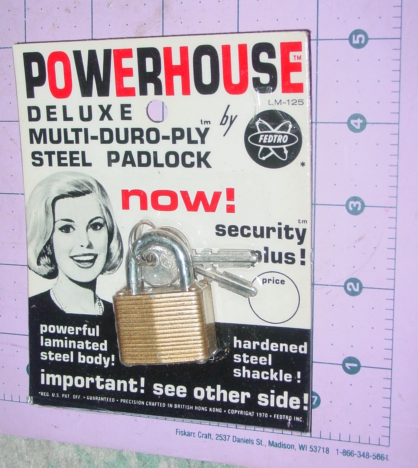 3 Vintage Padlocks NEW Multi-Use Security 1970’s Advertising Tool Bike Lot NOS