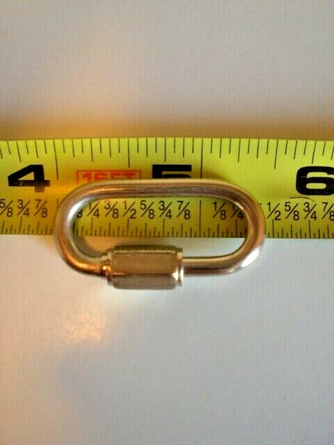 10 Lot Stainless Steel Carabiner Marine Quick Screw Links Boating Sailing Marine