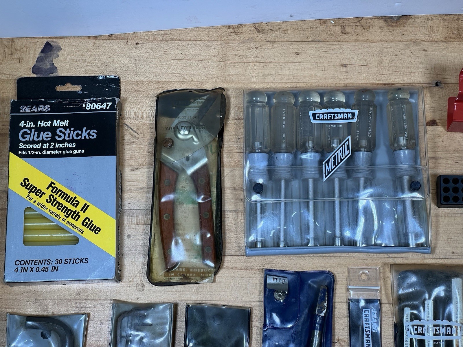 Large Craftsman Tool Lot Vintage USA Wrenches, Drivers, Bits, Organizers, Etc