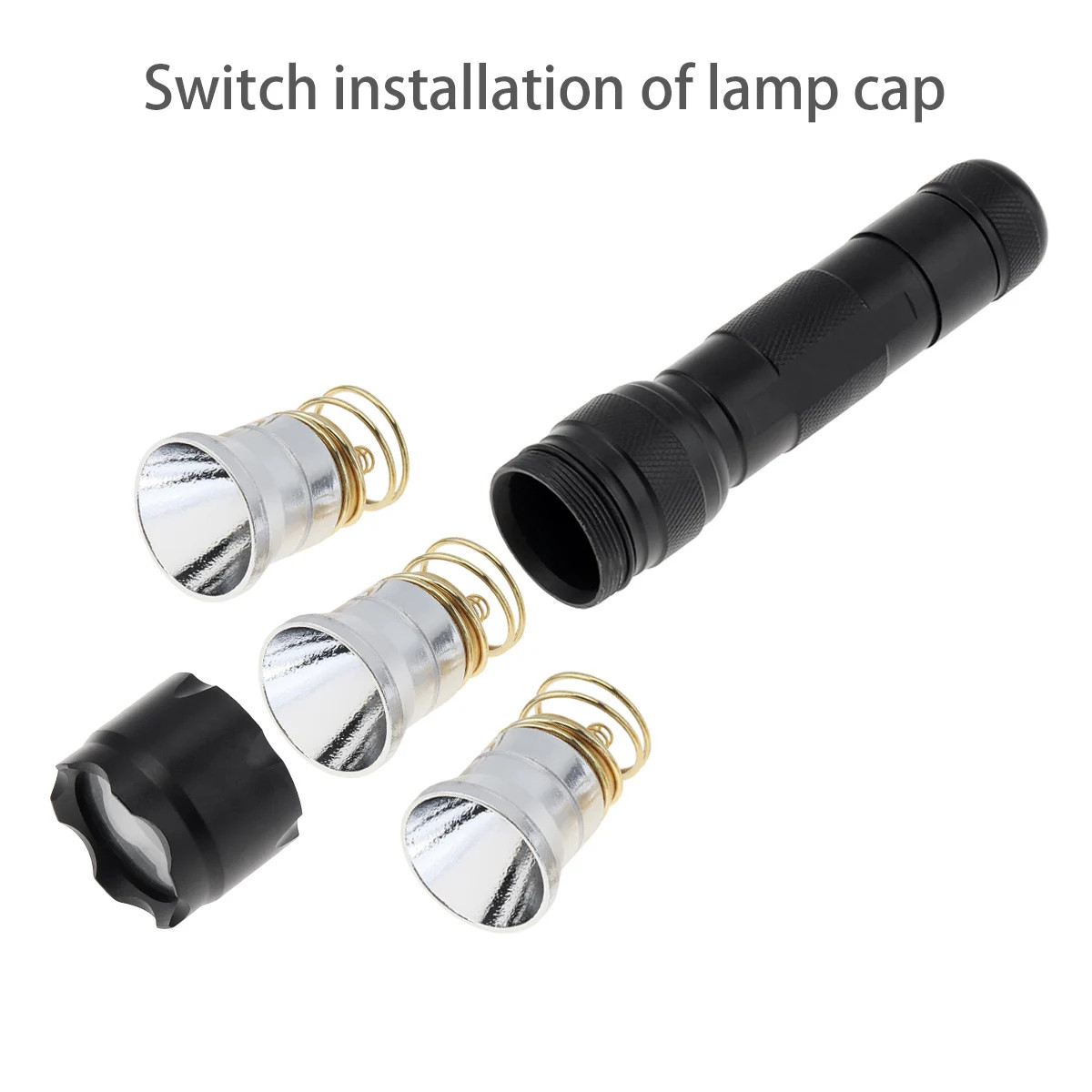 26.5mm L2 LED Flashlight Bulb Replacement Smooth Reflector Lamp Cap for C2 Z2