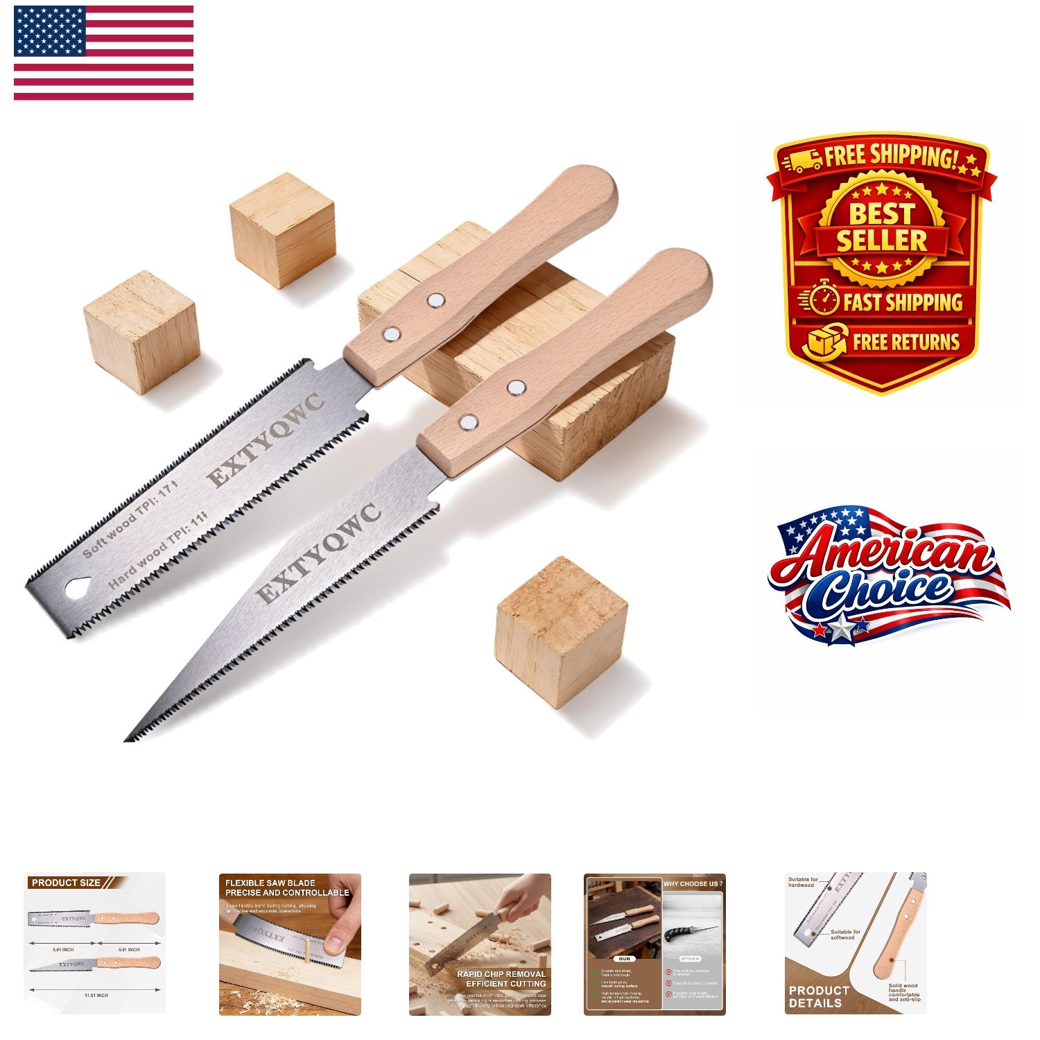 6-Inch Japanese Pull Saw – Ergonomic & Flexible Blade for Precision Cuts