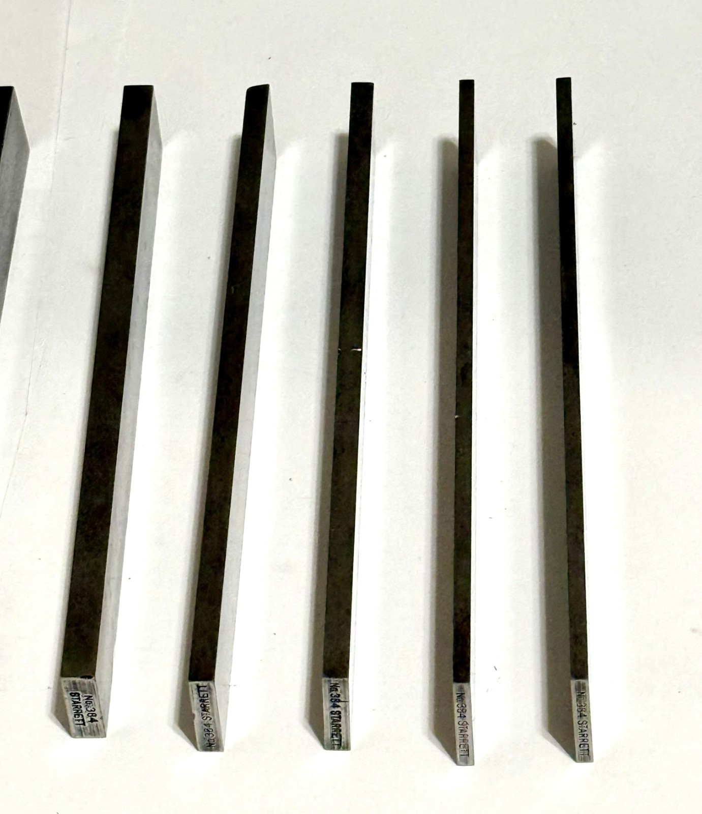 Vintage Starrett No. 384 Machinist Steel Parallels Set 4 Pairs (8 Pcs) Wood Case