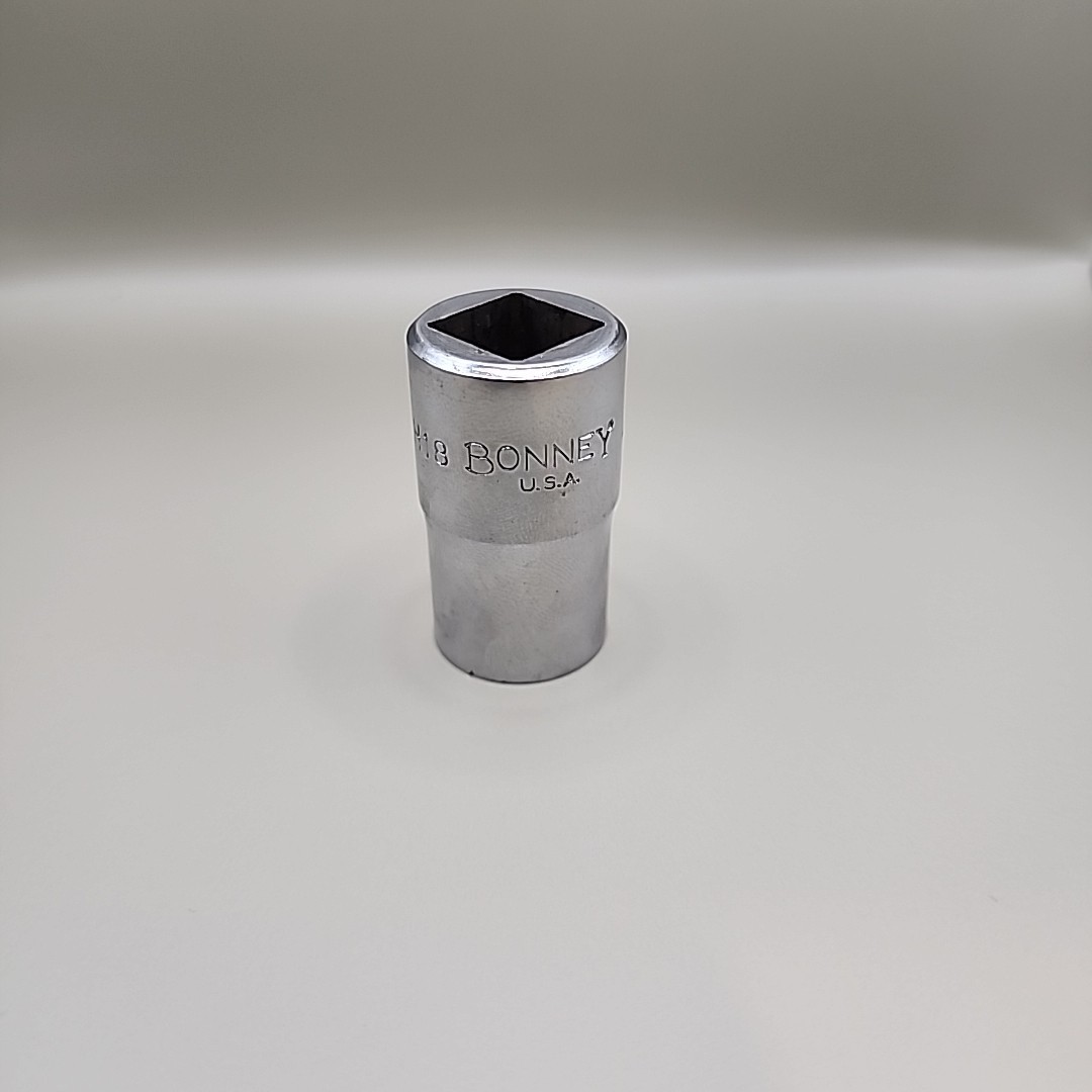 1960s Vintage 1/2″ Drive x 9/16″ BONNEY Socket AH18 6 Pt USA