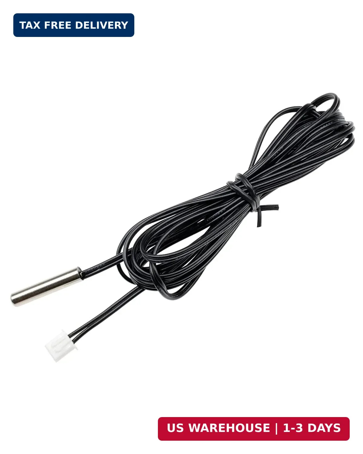 2M 3pcs 10K Temperature Sensor Probe 10K Temperature Probe,Stainless Steel 3950