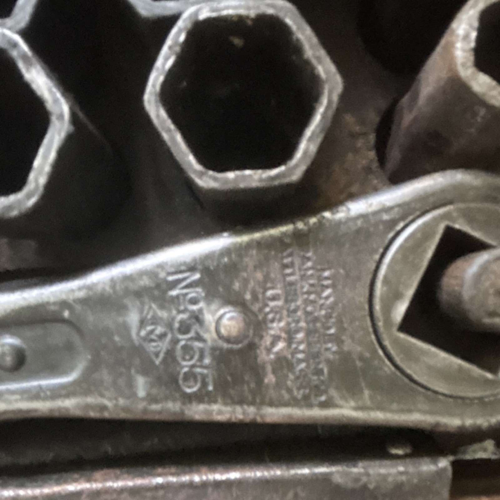Rare Antique Billings & Spencer Ratchet Socket Wrench Set – Original Wood Box –
