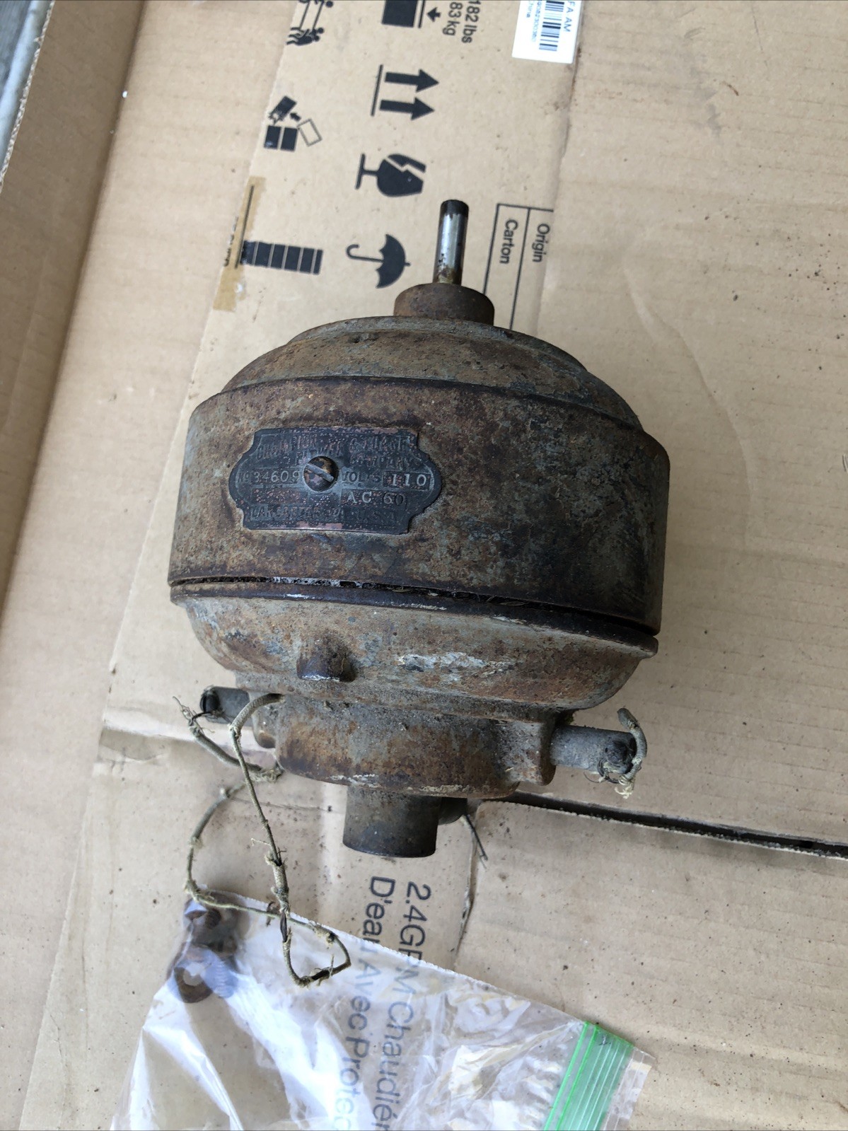 CHAMPION FORGE BLOWER NO 1 ELECTRIC MOTOR (parts Only)
