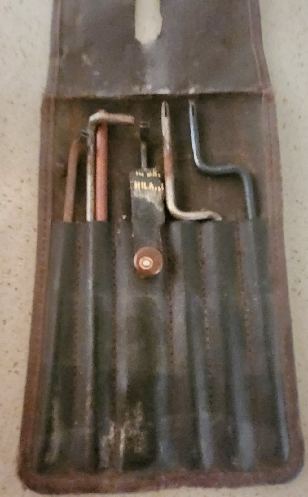 Block Marble Co. Leather Pouch Split Tools Kit Pinball Repair Vintage 40’s-50’s