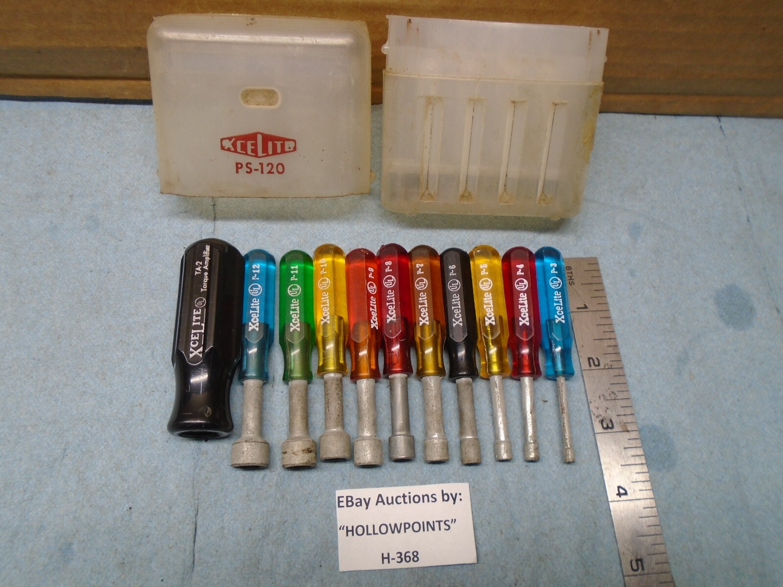 Xcelite PS-120 Mini Nutdriver Set w/ Torque Amplifier 11 PC. Set P3-P12 H368