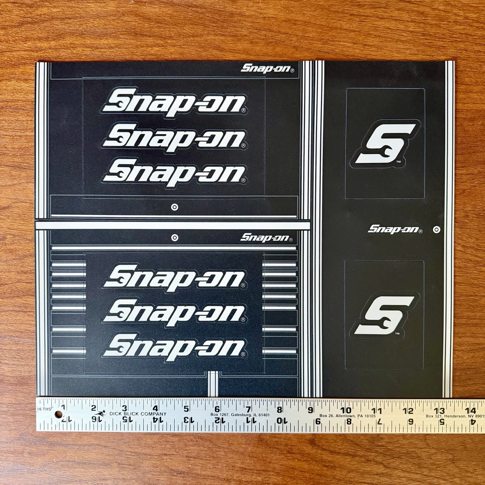 Snap-On Tools Black Refrigerator Toolbox Magnets Removable Collectible Logo 🧰