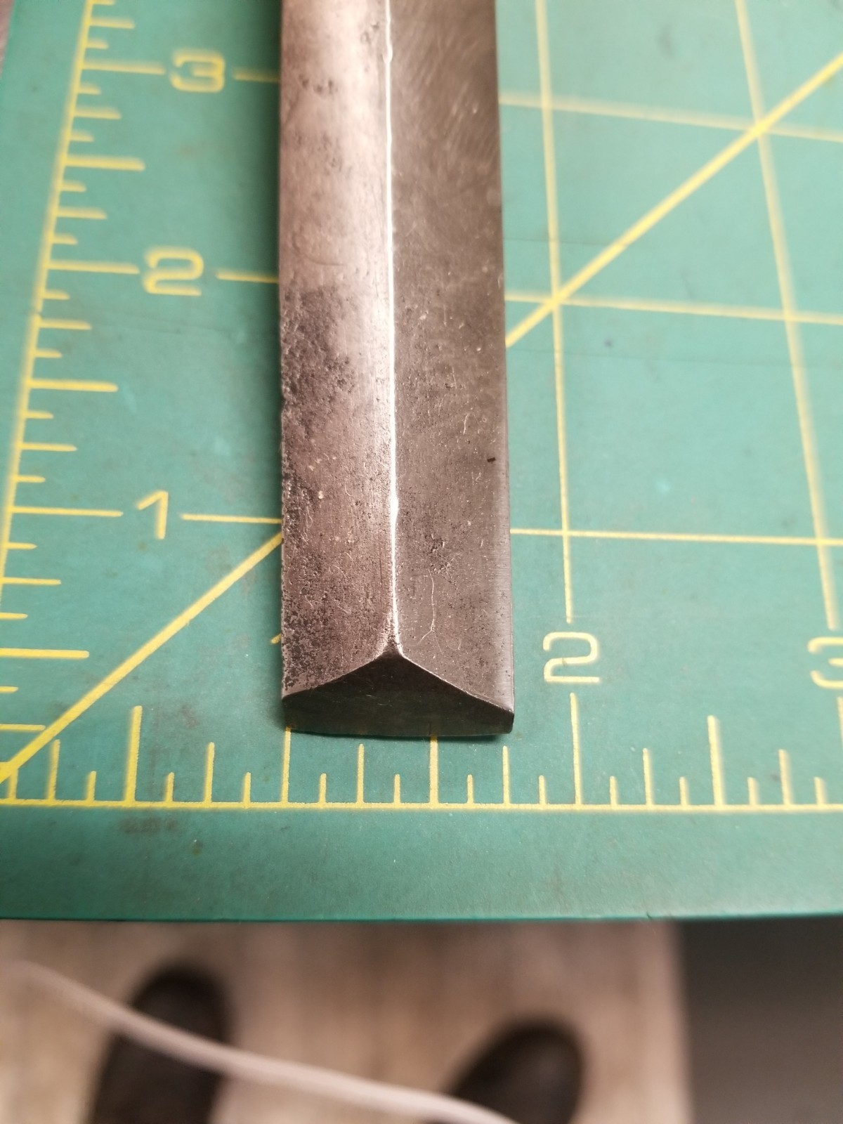 Vintage 3/4” V Bevel Edge Socket Carpenter Chisel Wood 14″
