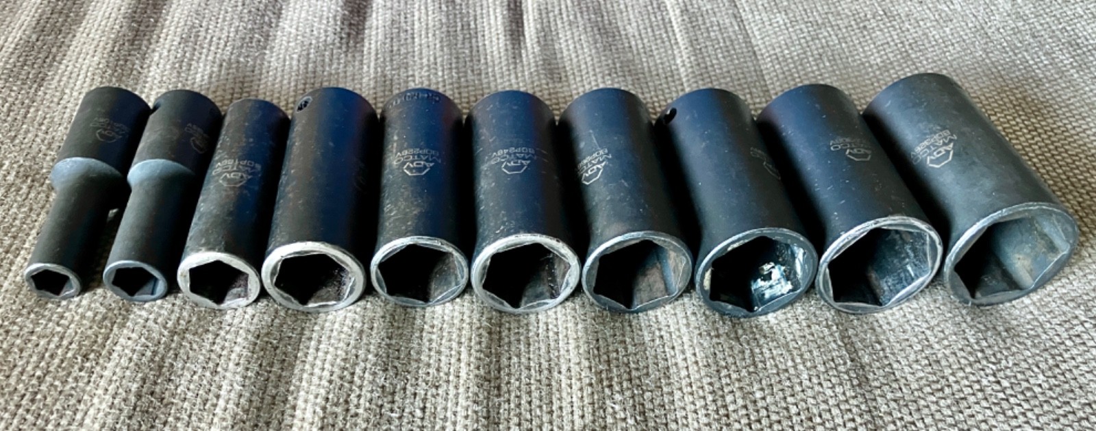 Matco BDP 3/8″ 10 Pc SAE 6 Point Deep Impact Socket Set – 5/16″ – 1″