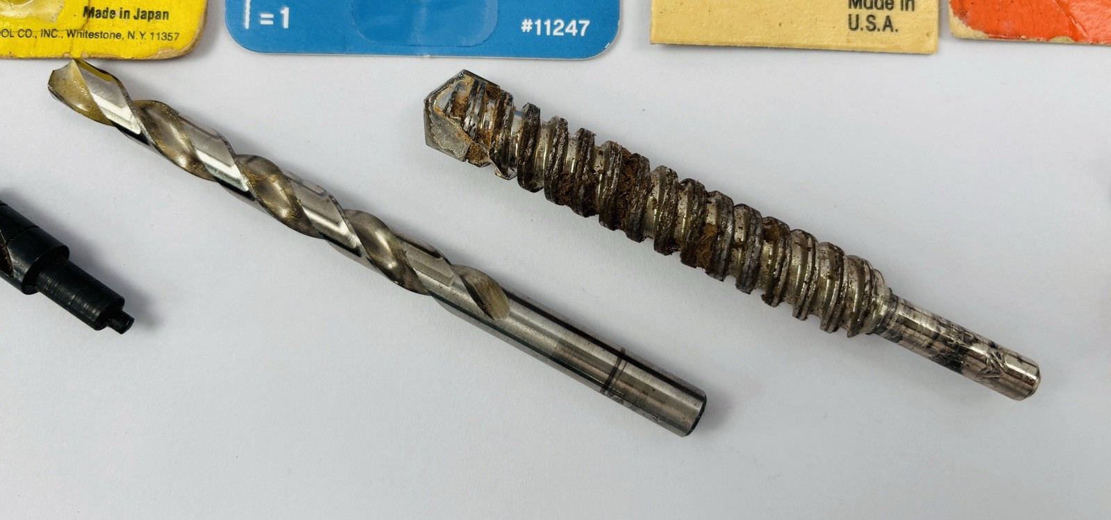 Vintage Drill Bit Lot NOS Made in USA Japan Arco Screw Drill Masonry Wood Spade