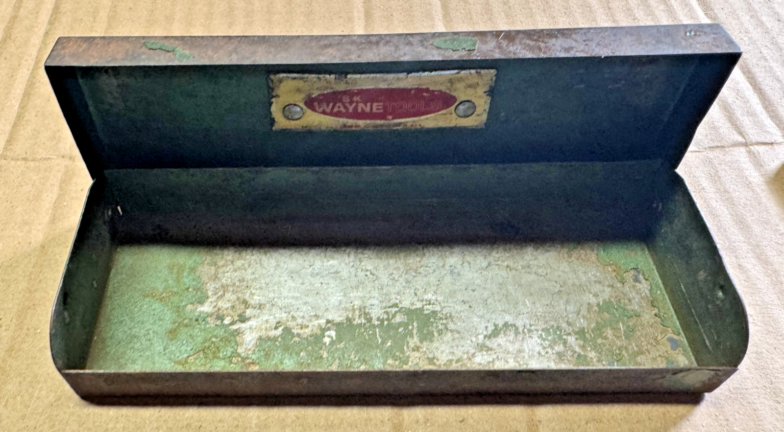 Vintage S-K Wayne Metal Tool Green Socket Box 6-1/2 x 2-3/8 x 1-1/8″ Chicago Ill