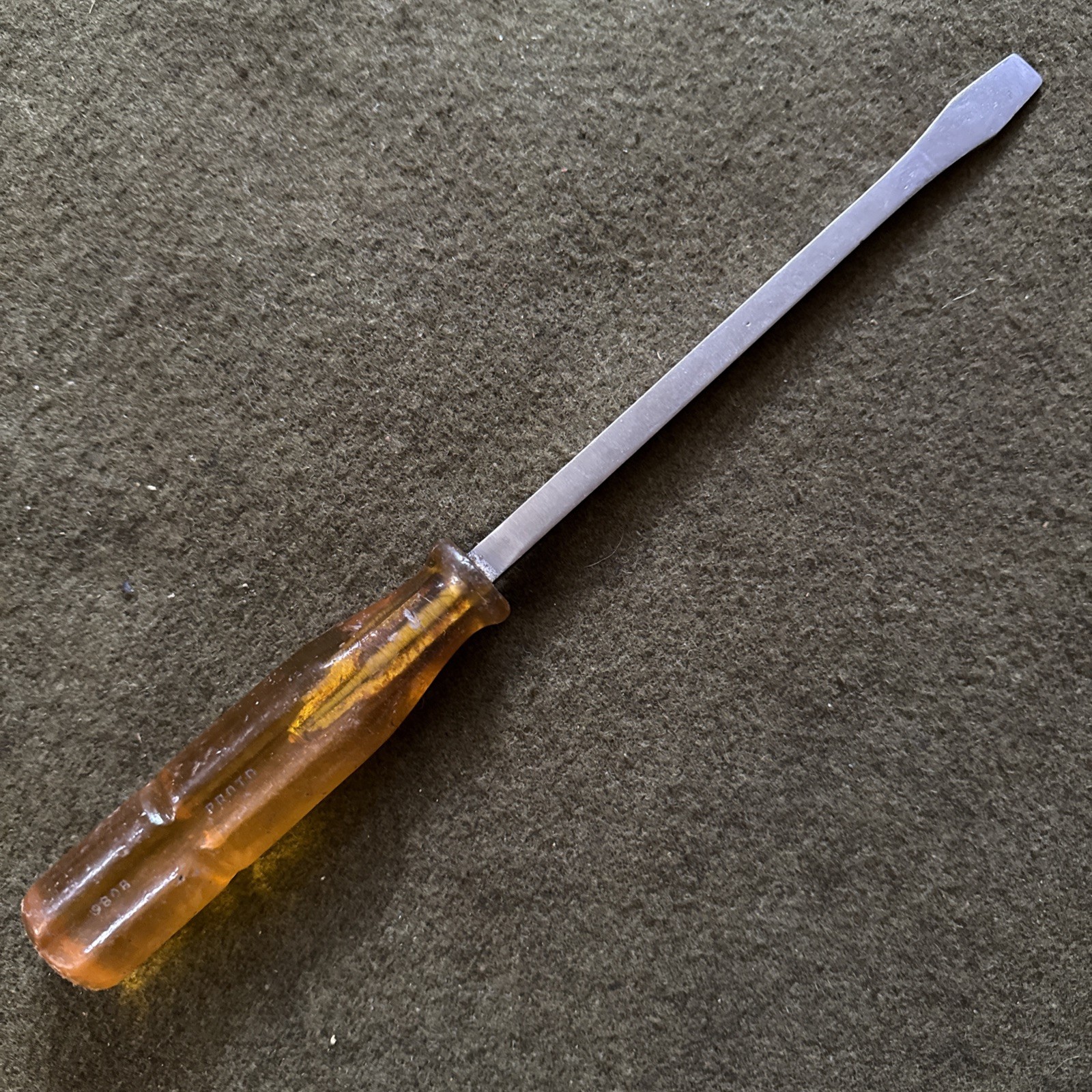 13″ PROTO MFD No. 9808 FLAT SLOTTED Large SCREWDRIVER SQUARE SHANK 🇺🇸