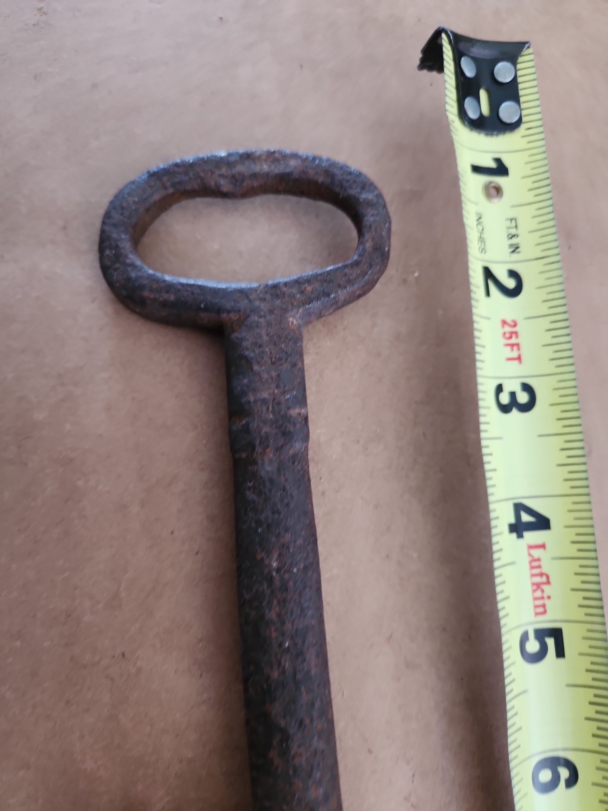 Antique Large Cast Iron Skeleton Key Rustic 7″ Long