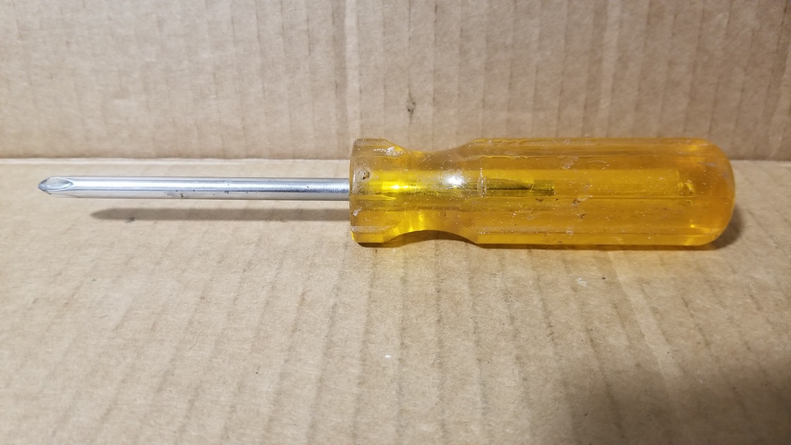 Vintage Yellow Handle Phillips Screwdriver Good cond