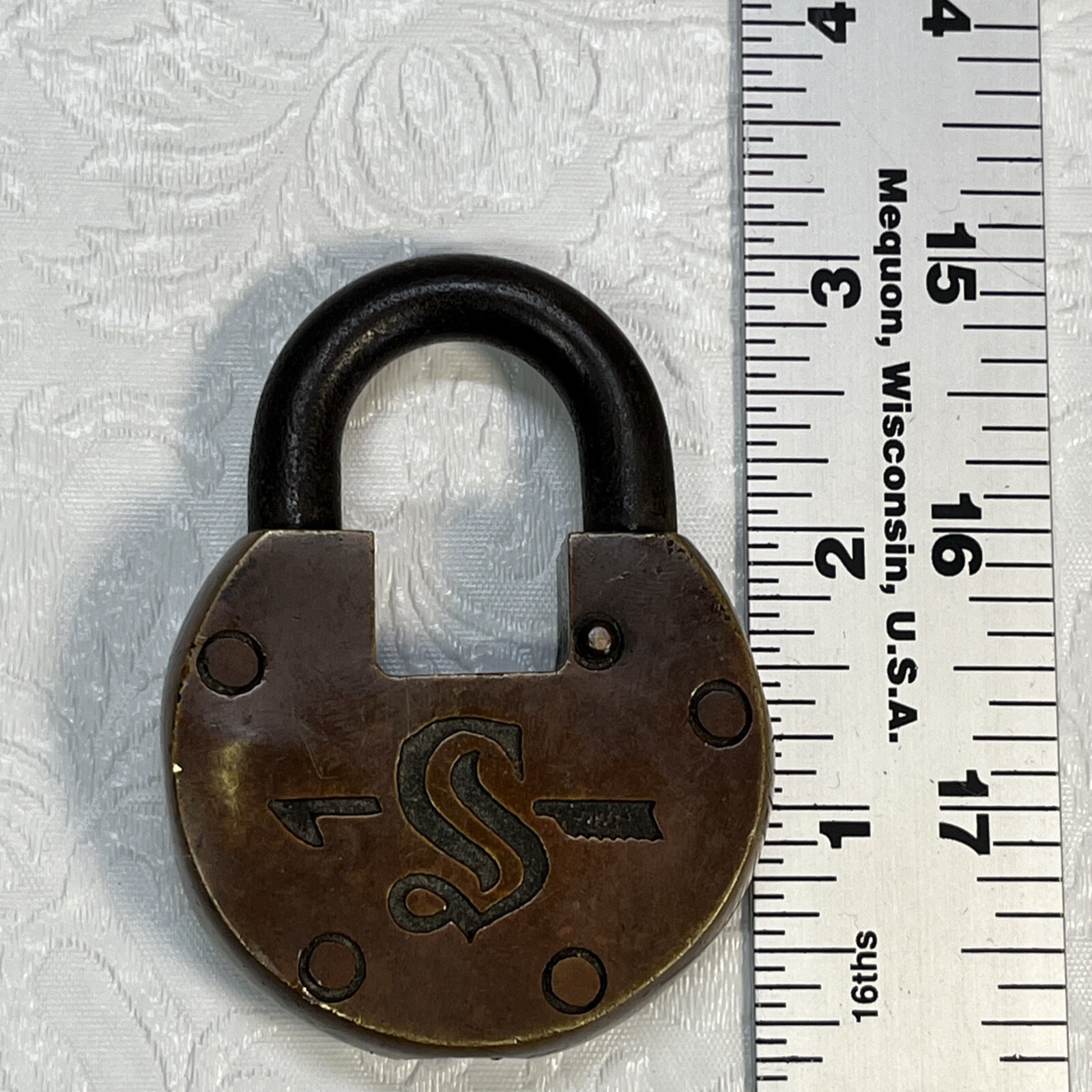 Vintage Slaymaker Padlock Brass No Key