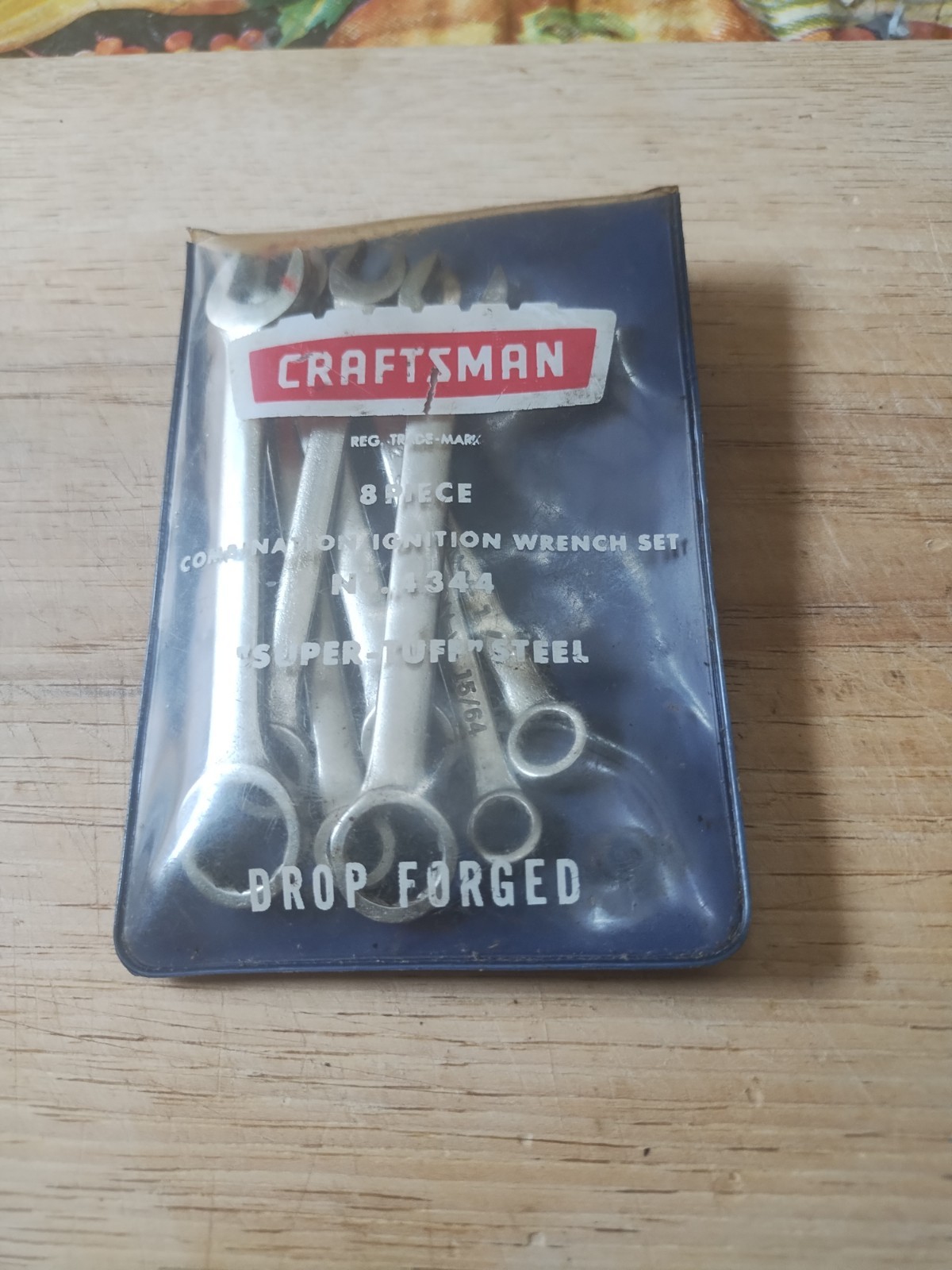Vintage Craftsman -V- No.4344 8 Pc Combination Ignition Wrench Set W/ Case
