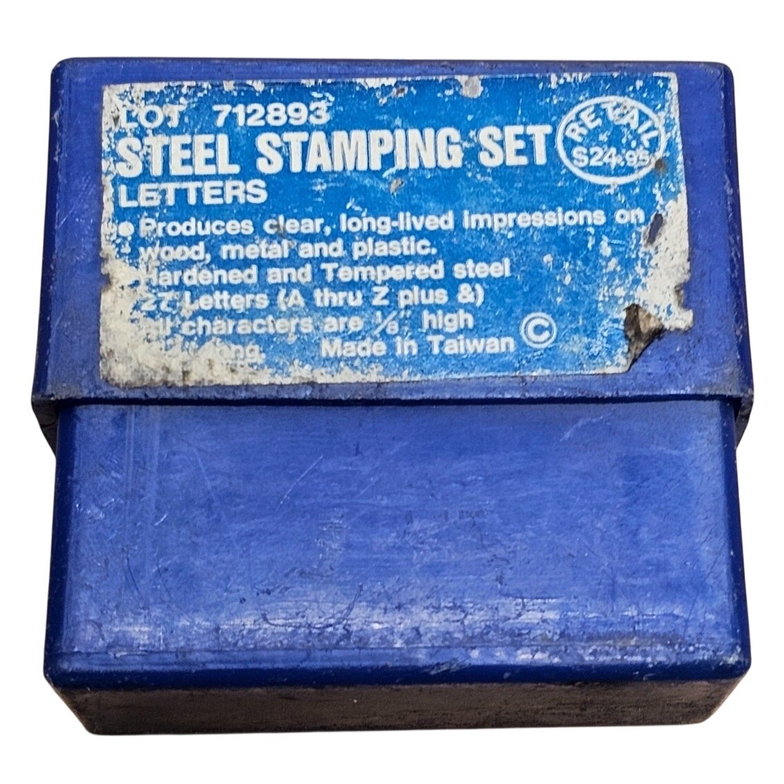 STEEL STAMPING SET LOT 712 – 893 SIZE 3 mm ( 1/8” ) COMPLETE VINTAGE TAIWAN