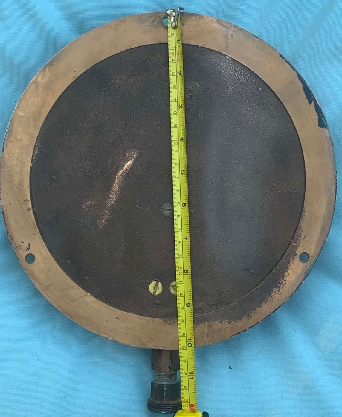 Vintage James Morrison Brass Steam Gauge 160 PSI Large Industrial 8.5″ Face