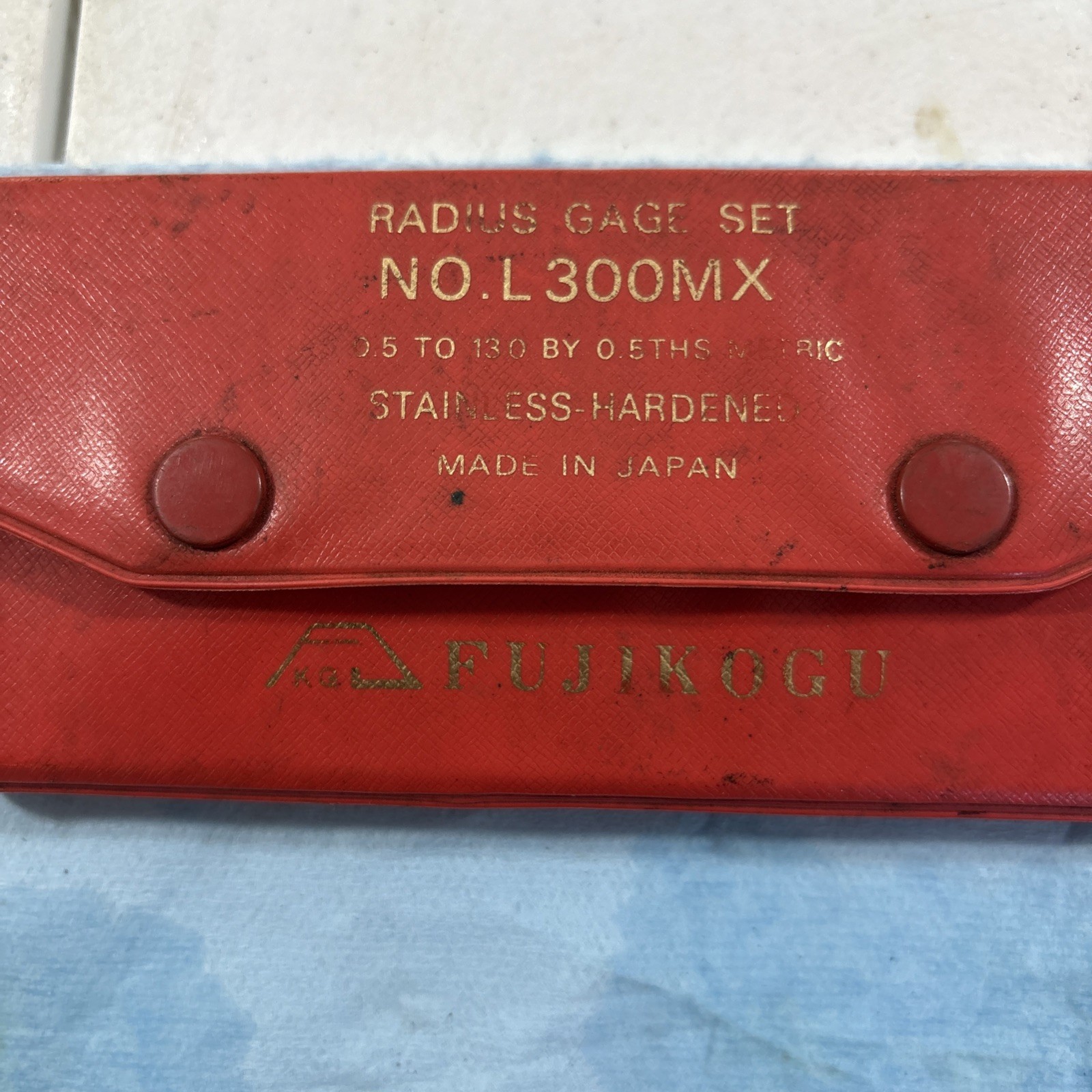 “Rare” FUJIKOGU No.L300MX Radius Gage Set Stainless Hardened Made In Japan