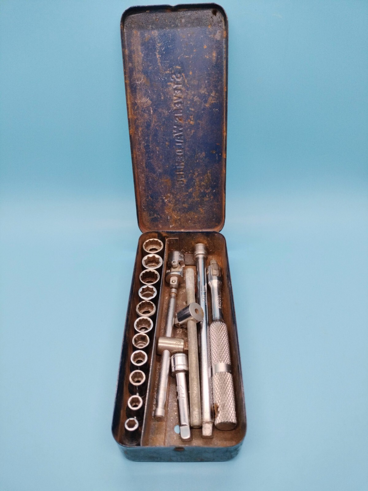Vintage Stevens Walden Socket Set 1/4″ Drive With Original Metal Box