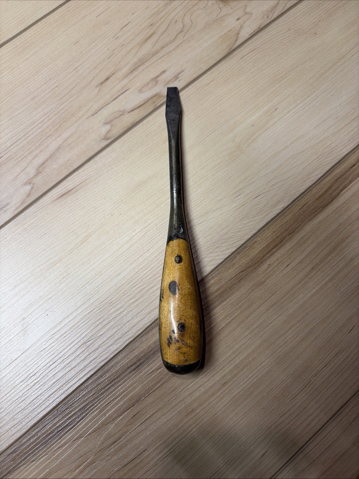 Vintage Irwin US of A Split Wood Handle 8” Square Shank Screwdriver 1/2”