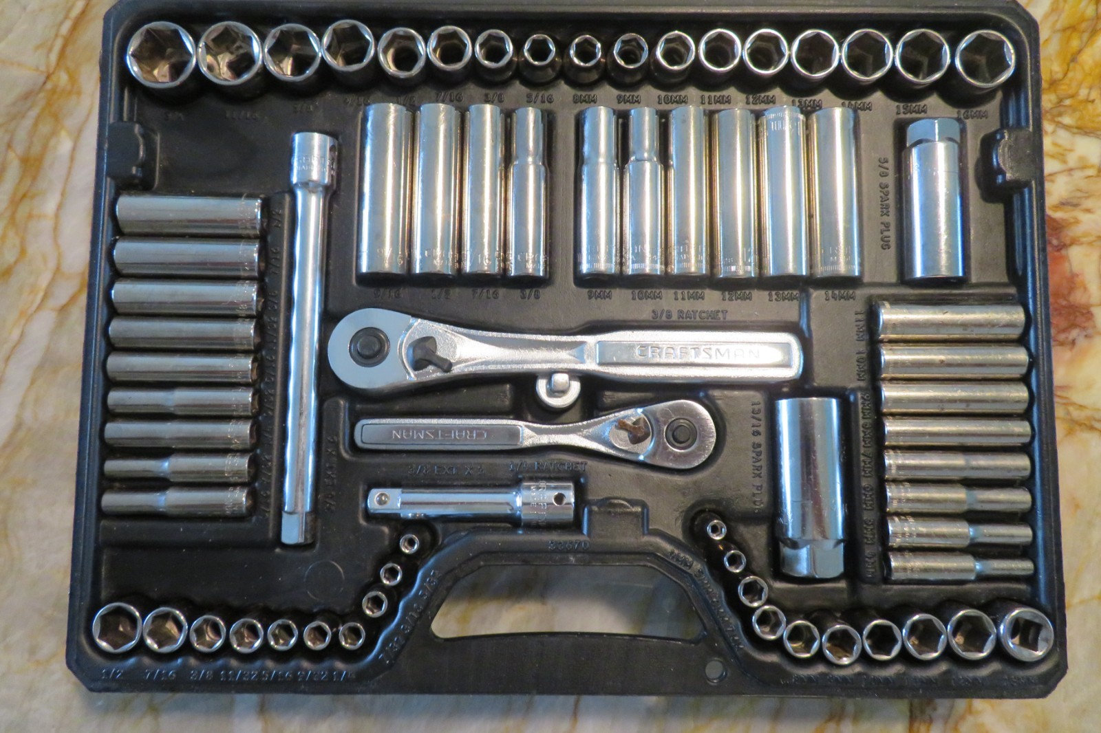 The Craftsman 71+ Pcs Mechanics Tool Socket Set is a high- quality Made in USA