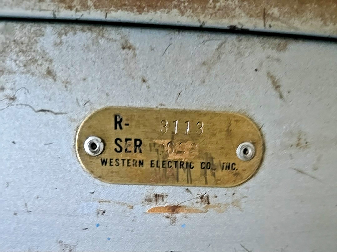 Vintage Metal Utility Box w/ Western Electric Brass R‑3113 Tag READ Description