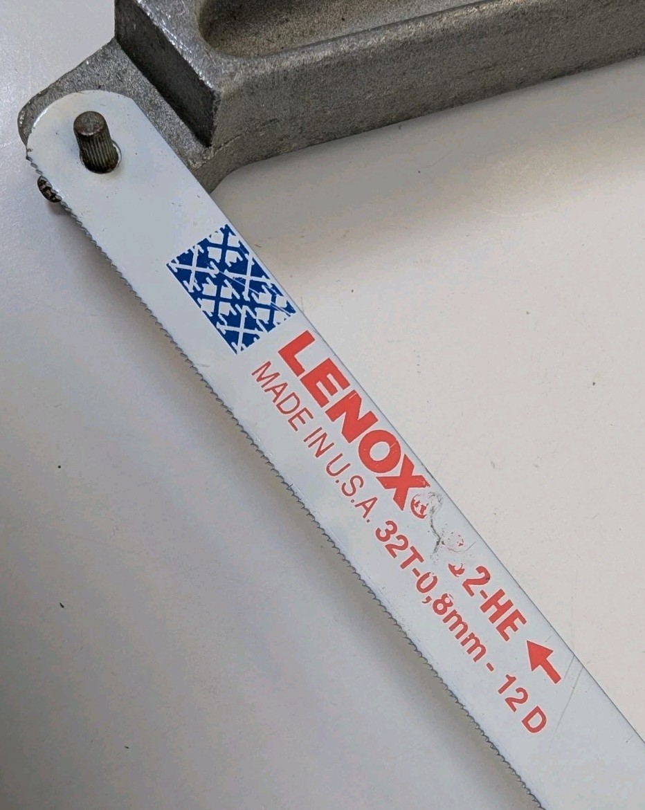Vintage Lenox 1210-12″ Hacksaw w/32T Blade All Aluminum Construct USA Hand Cut